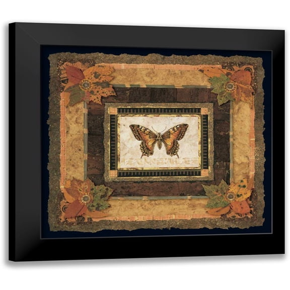 Gladding, Pamela 13x12 Black Modern Framed Museum Art Print Titled - Butterfly II