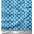 thumbnail image 1 of Soimoi Cotton Voile Fabric Frame & King Crown Shirting Print Fabric by The Yard 56 Inch Wide, 1 of 1