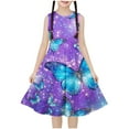 thumbnail image 2 of LOVZFMLL Robe de Princesse Imprimée pour Enfants et Filles de 4 à 14 Ans, Manches Longues, Col Rond, 2 of 7