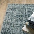 thumbnail image 5 of 5' X 7' Dark Blue Light Blue Grey Ivory And Beige Abstract Power Loom Stain Resistant Area Rug, 5 of 9