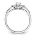 thumbnail image 5 of 925 Sterling Silver Rhodium-Plated Created Opal and Diamond Ring Size 9, 5 of 6