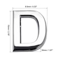 thumbnail image 2 of Unique Bargains 2.76 Inch ABS Self Adhesive House Letter D Plating Silver Tone 2 Pack, 2 of 5