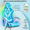 Hoffree RGB Gaming Chair Office Chair with Bluetooth Speakers Game