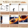 thumbnail image 5 of Wallpaper Football Sports 3D Rugby American Football Flaming Fire Peel and Stick Wall Murals 100"H x 144"W Removable PVC Wall Paper Self-Adhesive Wall Paintings Art Decor for Bedroom Living Room, 5 of 7