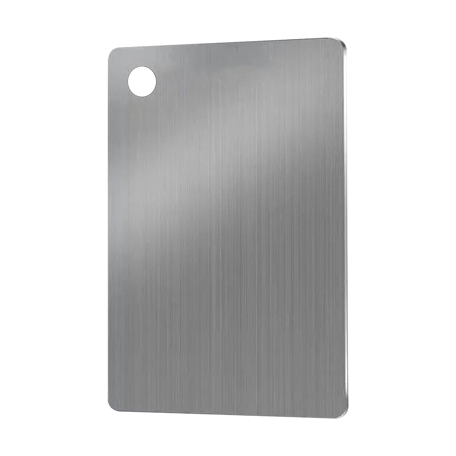 Hometravel Double Sided Stainless Steel Cutting Board, 1mm Thick Chopping Mat with Hanging Hole, Kitchen Prep Surface for Meat, Vegetables, Fruit