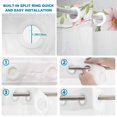thumbnail image 4 of No Hook Shower Curtain, Pink Purple Flower Shower Curtains for Bathroom with See Through Top Window, Spring Farmhouse Floral Leaf Wood Grain Waterproof & Washable Bath Curtain Small Stall 36"x78", 4 of 9