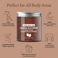 thumbnail image 3 of Cocoa & Coffee Body Scrub - Hydrating & Firming Exfoliating Sea Salt Scrub, Anti-Cellulite Treatment for Stretch Marks & Skin Tightening, Natural Body Skin Care, 4.23oz (120g), 3 of 6