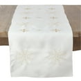 thumbnail image 3 of Saro Lifestyle Embroidered Snowflake Christmas Holiday Table Runner, 3 of 5
