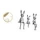 thumbnail image 5 of Escultura De Conejito De Cristal, Figura De Metal, Adorno De Escritorio Para Interiores, Estatua, Soporte, Pieza Central Para Pasillo, Chimenea, Dormitorio, Sala De Estar, Oficina, Armario,, 5 of 8