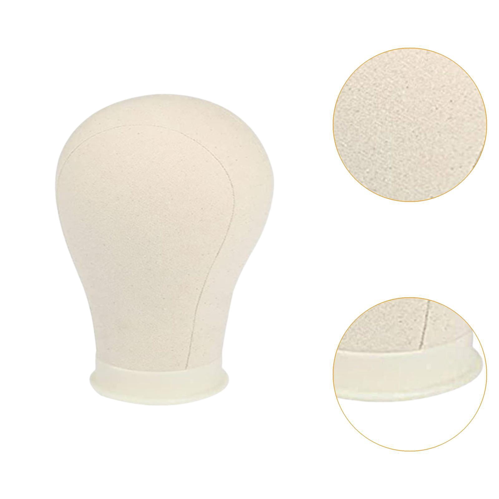 Gazechimp Canvas Block Head Canvas Mannequin Head for Hats Making Styling Beauty Salon 22in