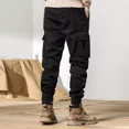 thumbnail image 4 of Pantalón Jogger Bolsas Cargo Casual Cómodo Gabardina, 4 of 8