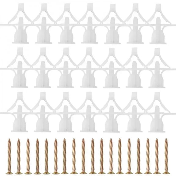 Plasterboard Expansion Screws Tube Plastic Toggle Anchor Wall Plugs Hollow Drywall Anchor Bolt Fastener Kit Hardware Fixing Tool