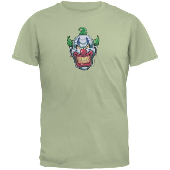 Joker Grinning Olive Adult T-Shirt - Large