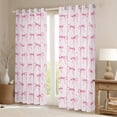 thumbnail image 2 of Manfei Princess Pink Bow Curtains Pack of 2 (42x84 Each), Cartoon Love Heart Print Curtains Blackout, Kawaii Ribbon Bowknot Bedroom Curtains, Curtains and Drapes Bedroom Decor, 2 of 6