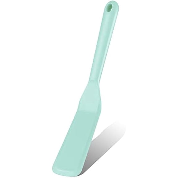 Crepe Spatula Narrow Silicone Thin Spatula Omelet Turner Multifunctional Long Heat Resistant Cooking Non Stick Pancake for Omelet Crepes Cooking Egg Burgers Pizza Pancake Steak(Aqua Sky)