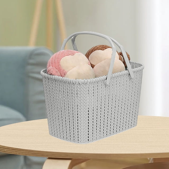 Xihbxyly Cesta de Baño Portátil, Solución Versátil de Almacenamiento de Plástico, Diseño Fácil de Limpiar, Uso Flexible para El Baño o Viajes, Ideal para Actividades Al Aire Libre, Herramienta de Org
