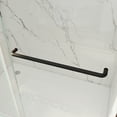 thumbnail image 6 of MCOCOD 56 to 60 in. W x 76 in. H Semi-Frameless Double Sliding Shower Door, 3/8" (10 mm) Clear Tempered Glass, Waterproof Bathroom Alcove Shower Doors with Handle, Matte Black Finish, 6 of 11