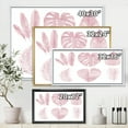 thumbnail image 4 of Designart 'Tropical Pink Watercolour Leaves On White I' Shabby Chic Framed Canvas Wall Art Print, 4 of 5