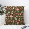 thumbnail image 4 of Pofeuu Mushrooms and Autumn Print Double-sided plush pillowcase Square Throw Pillow Covers Pillows Cover for Living Room Bedroom Sofa Couch Cushion Cover（No pillow core）-24"x24", 4 of 7