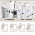thumbnail image 3 of Purple Foggy Forest Kitchen Window Curtains, Swag Curtains Valance for Bedroom Living Room Bathroom, Country Mountain Birds Pine Trees Rod Pocket Window Curtain Block Drapes 2 Panels 28"x36", 3 of 9