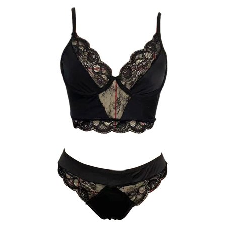 

YXGla Underwear Suit Lace Patchwork Seductive Temptation Women Bra Set for Bedroom
