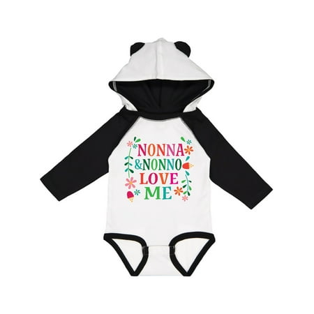 

Inktastic Nonna And Nonno Love Me Gift Baby Girl Long Sleeve Bodysuit