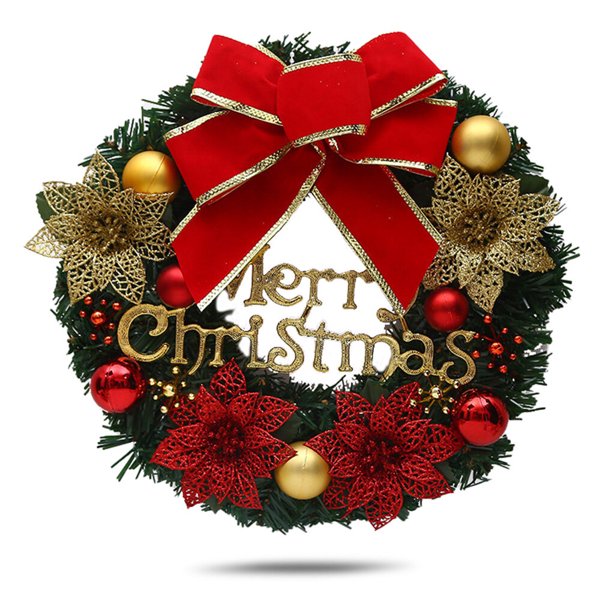 Cateissary Guirnalda de mimbre de Navidad luz LED flor guirnalda colgante de Navidad decoración de pared de ventana decoración de adorno de vacaciones Kits de decoración para fiestas No.01