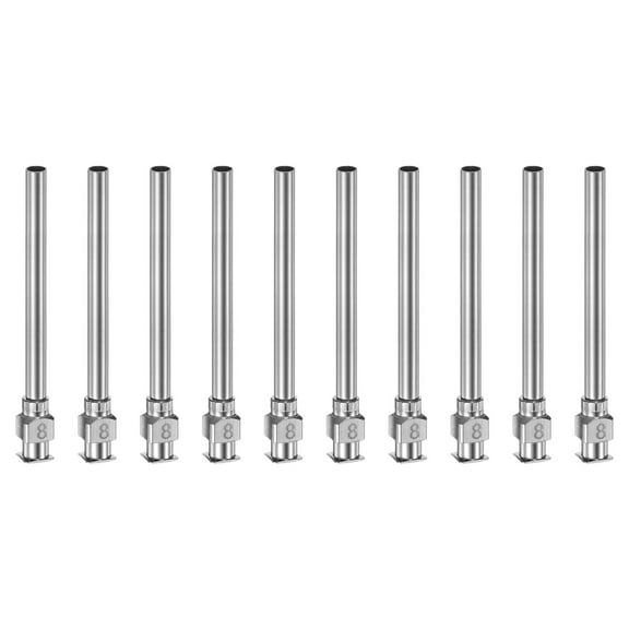 Uxcell 10pcs 8G Stainless Steel Dispensing Needles, 2" Glue Needle Tube Blunt Tip