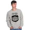 thumbnail image 5 of Baddie Bearded Grandpa Cool Funny Men's Crewneck Sweatshirt Brisco Brands X, 5 of 6