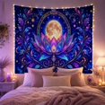 thumbnail image 2 of Floral Garden Ornate with Lotus Flower Petal Like, Mystical Fantasy for Space Lovers, Galaxy Room Decor, Mother'S Day Gift, Tapestry Wall Hanging for Bedroom and Dorm, 2 of 7