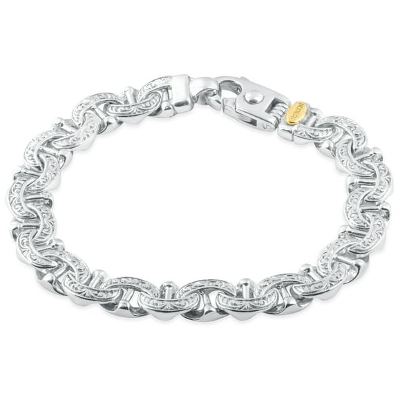 Pompeii Men's Designed Link 14k Gold (79gram) or Platinum (127gram) 10.5mm Bracelet 9.25