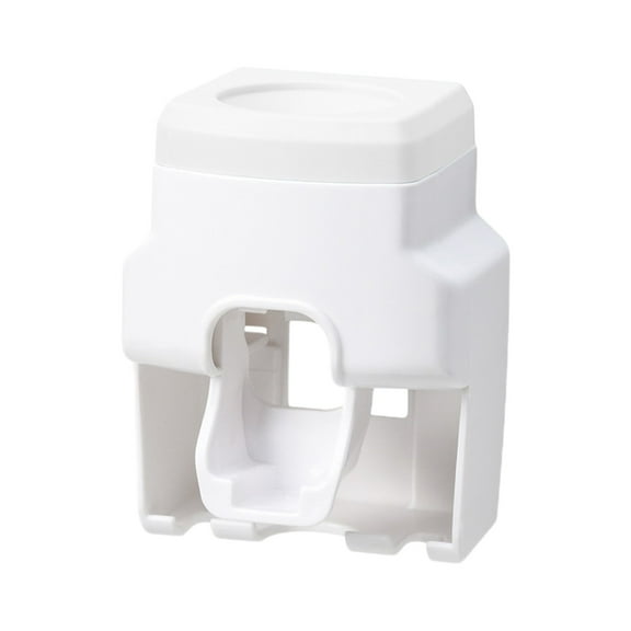 Yoloke Automatic Toothpaste Squeezer 2 in 1 Toothbrush Holder Toothpaste Dispenser Wall Mounted Squeezer for Bathroom Adults Kids