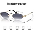 thumbnail image 4 of Gafas deSol TYA Retro Ovaladas Pequeñas Sin Montura UV400 para Mujeres y Hombres, 4 of 9