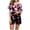 01 Black 1, variant on Fewfanhot Valentines Day Pajamas Women Short Sleeve Loungewear 2 Pcs Satin Soft Pj Sets Button Down Women's Summer Sleepwear