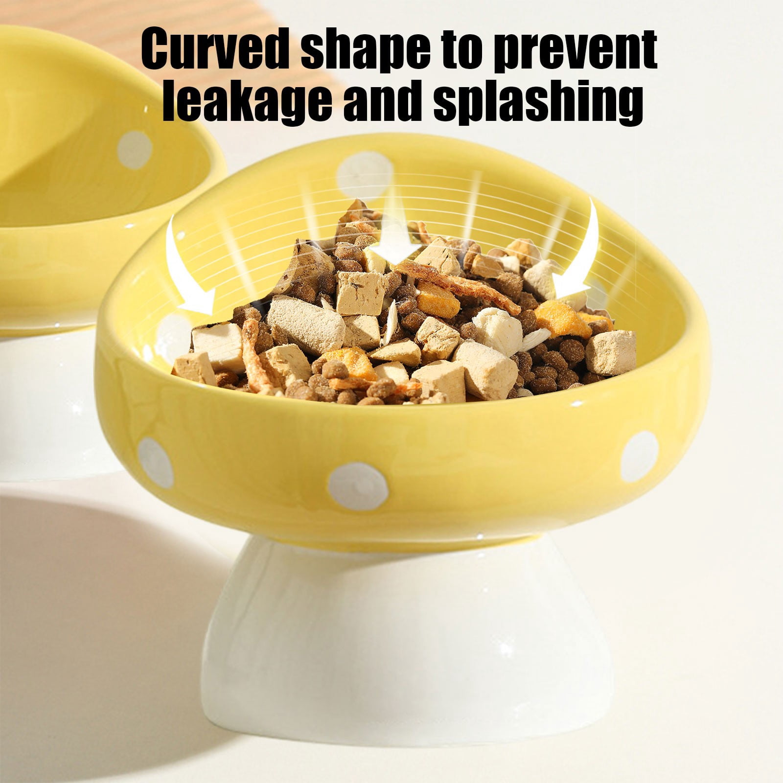 Aff*ordable！Ceramic Pet Bowl Set Wide Mouth Dog Cat Food Dish Non Slip Base Elevated Neck Support Feeder for Large Small Breeds, Tilted Design for Better Digestion and Posture