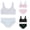Mixed Color 3pcs-A, variant on LYMAYTER Girls Seamless Sports Bra and Panty Set Teen Girls Beginner Training Underwear
