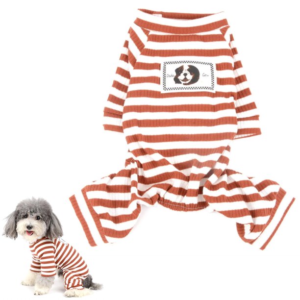 Ropa para mascotas, ropa a rayas para perros, ropa transpirable cómoda de cuatro patas para mascotas MFZFUKR l