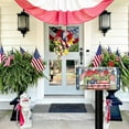 thumbnail image 2 of 4th of July Patriotic Flower Basket Mailbox Cover, Independence Day Magnetic Mailbox Cover, 21x18 Inch USA Floral American Flag Stars Stripes Decorative Standard Size Mailbox Post Cover, 2 of 6