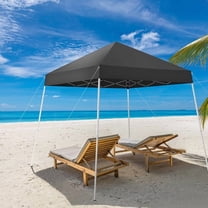 6x6ft Pop Up Canopy Tent, Outdoor Tent Canopy Foldable Portable Canopies for Camping, Patio, Easy Up Gazebo Canopy with Carry Bag Slant Legs, Dark Grey