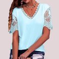 thumbnail image 1 of Blusa de manga corta a la moda para mujer, blusa de manga corta para mujer, blusa de encaje para mujer, blusa de manga corta para mujer, calidad en la que puede confiar, 1 of 5