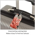 thumbnail image 3 of Square 2Pack PU Leather Coral Cruise Luggage Tag with Privacy Cover and Name ID Tag for Travel Handbags Backpacks Luggage Tags, 3 of 6