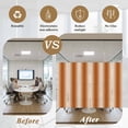 thumbnail image 6 of Burnt Orange Ombre Window Privacy Film, Modern Abstract Art Farmhouse Gradient Static Cling UV Sun Blocking Tint Film Heat Control Windows Films for Bedroom Bathroom, Window Stickers 35.4"x78.7", 6 of 8
