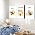 thumbnail image 3 of 2D Flat Decorative Painting Set, 3pcs Set, Frameless High-Quality Printed Bee Wall Art Neutral Baby Room Creative Waterproof Canvas Poster, Suitable for Home Dorm Hanging Paintings, Gift Choice, 2D, 3 of 4