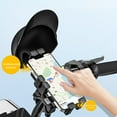 thumbnail image 3 of Mistaha Motorcycle Rearview Mirror Mount Phone Holder with Sunshade Cover, 360° Rotation, Anti-slip Shockproof, Waterproof, No Button Obstruction, 3 of 7