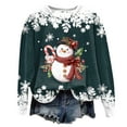 thumbnail image 7 of UngA Christmas Sweatshirts Women Merry Christmas Long Sleeve Xmas Holiday Christmas Lights Pullover Shirts Sweatshirts Women (Dark Green,S), 7 of 7