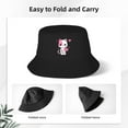 thumbnail image 4 of Cute Cat Pink Love Pattern Bucket Hat For Womens And Mens Outdoor Beach Fisherman Hat Sun Hat, 4 of 8