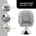 thumbnail image 4 of Silla de tocador COSTWAY de altura ajustable en terciopelo gris, 4 of 9