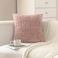 thumbnail image 1 of Striped Pillowcase with Concealed Zipper, Soft Solid Color Cushion Cover for Decorative Home Accents, Removable & Breathable Pillow Protector, Available in White/Gray/Pink/Green, 1 of 6