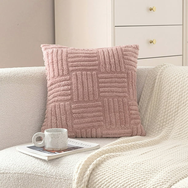 Pillowcase Pillowcase With Striped Concealed Zip Removable Breathable And Warm No Deformation Solid Colour Cushion Cover Pillowcase