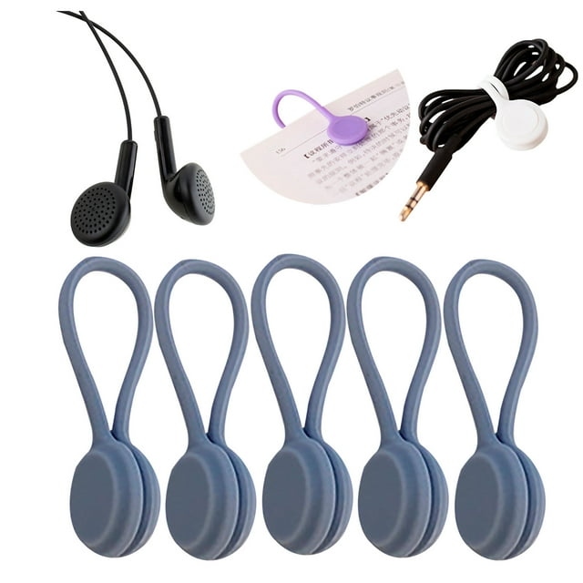 EGNMCR Attaches Multicolores - Gestion des Câbles 5 Pcs Cable Clips